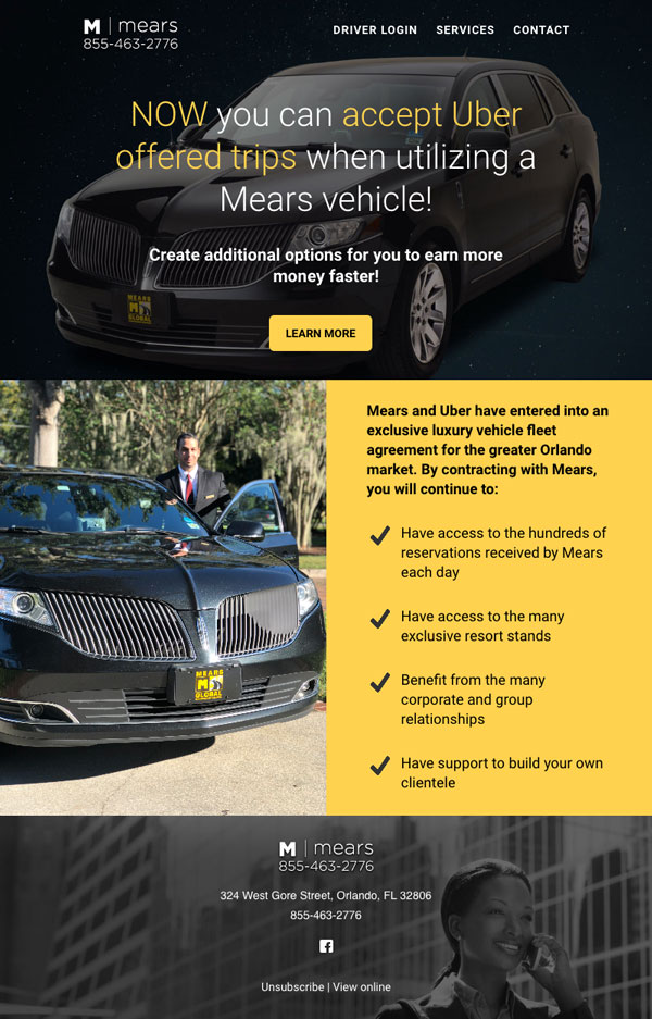 Mears Email Design sample