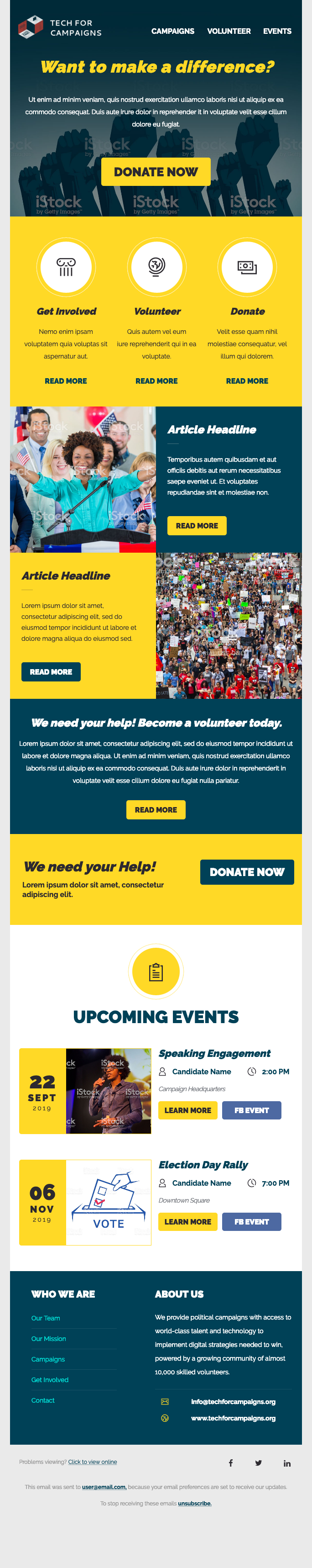 TFC Email Design sample